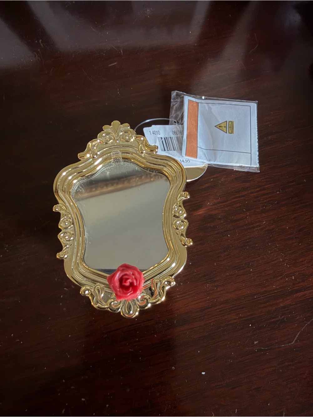 BBW Belle Mirror with Red Rose Hand Sanitizer Holder
